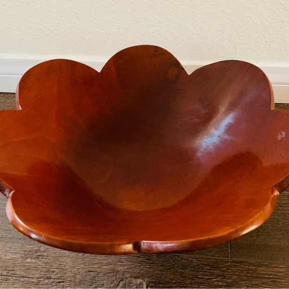 mid century modern Wooden Bowl  13” - Picture 1 of 13